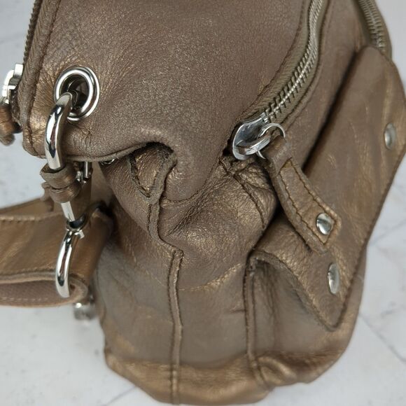 VTG Fossil SUTTER Bronze Leather Crossbody Bag Messenger Travel  Buttery Soft - Picture 9 of 13